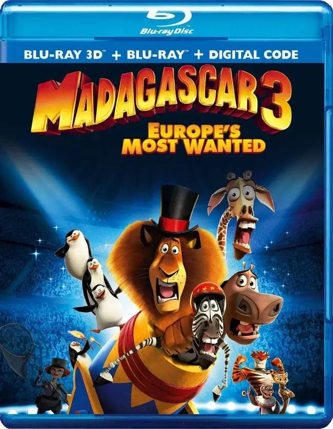 Madagascar 3: Europe's Most Wanted 3D Blu Ray 2012