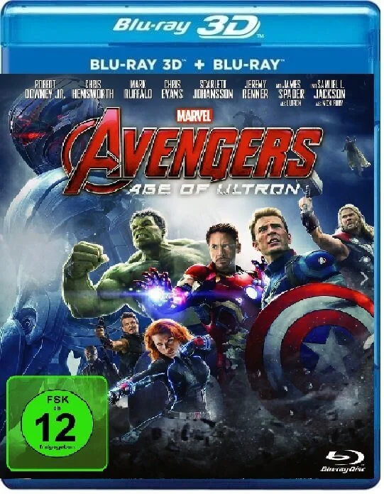 Avengers: Age of Ultron 3D Blu Ray 2015