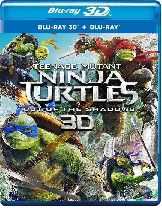 Teenage Mutant Ninja Turtles Out of the Shadows 3D Blu Ray 2016