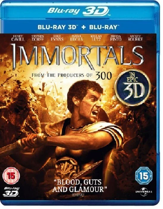 Immortals 3D Blu Ray 2011