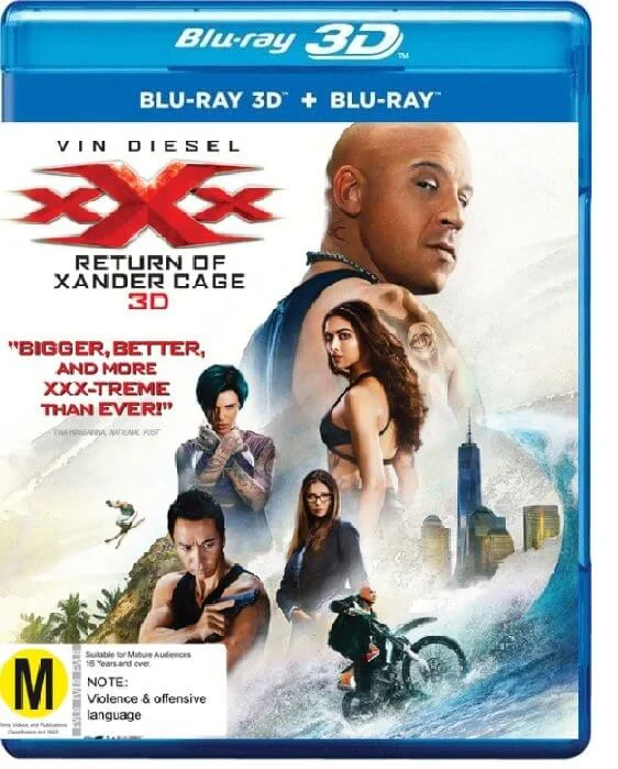 xXx: Return of Xander Cage 3D Blu Ray 2017