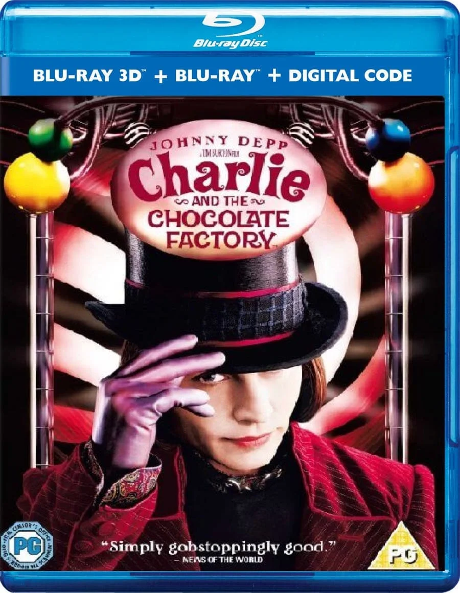 Charlie and the Chocolate Factory 3D Blu Ray 2005