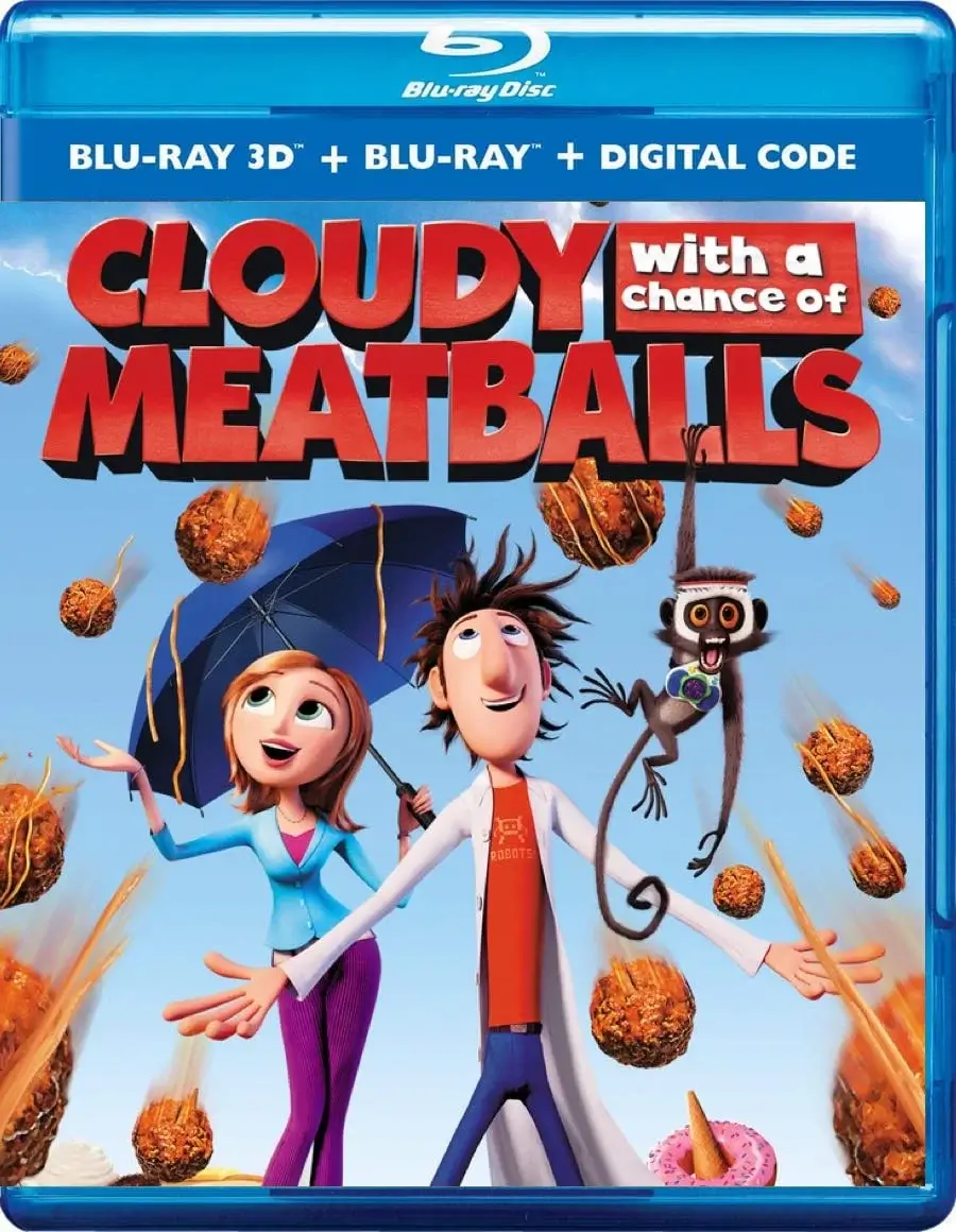 Cloudy with a Chance of Meatballs 3D Blu Ray 2009