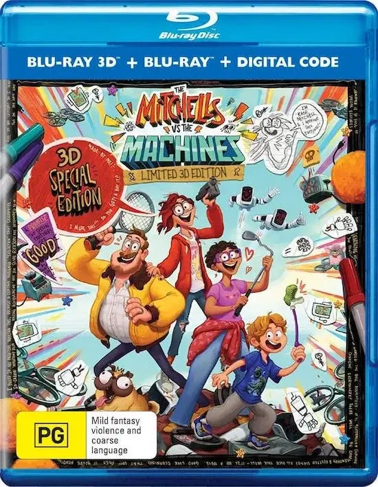 The Mitchells vs The Machines 3D Blu Ray 2021