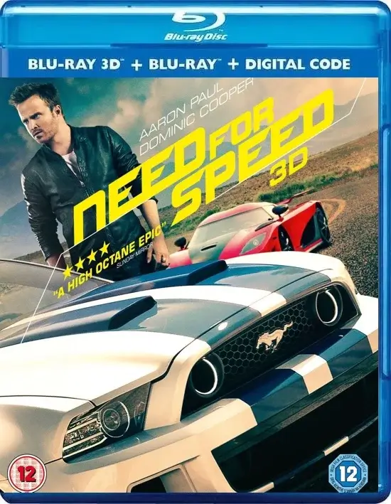 Need for Speed 3D Blu Ray 2014
