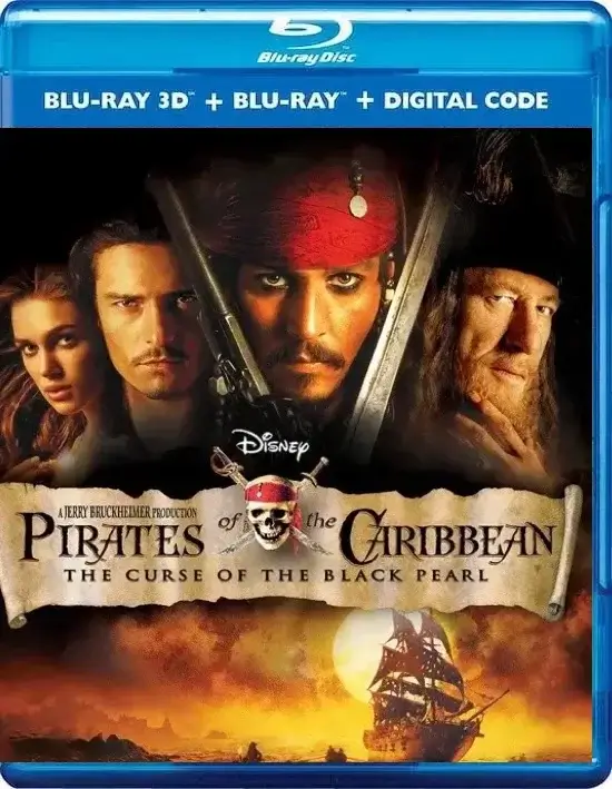 Pirates of the Caribbean: The Curse of the Black Pearl 3D Blu Ray 2003
