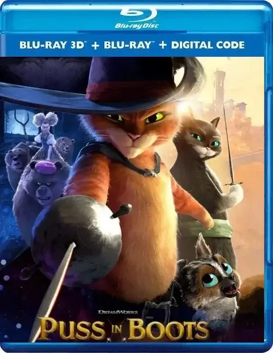 Puss In Boots: The Last Wish 3D Blu Ray 2022