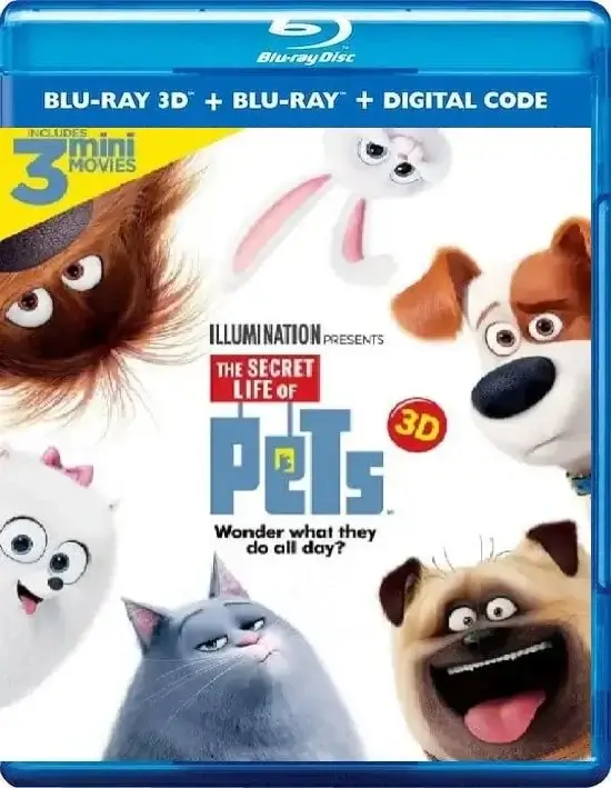 The Secret Life of Pets 3D Blu Ray 2016