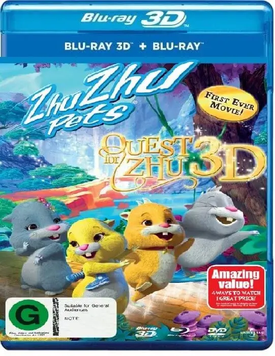 Zhu Zhu Pets Quest For Zhu 3D Blu Ray 2011