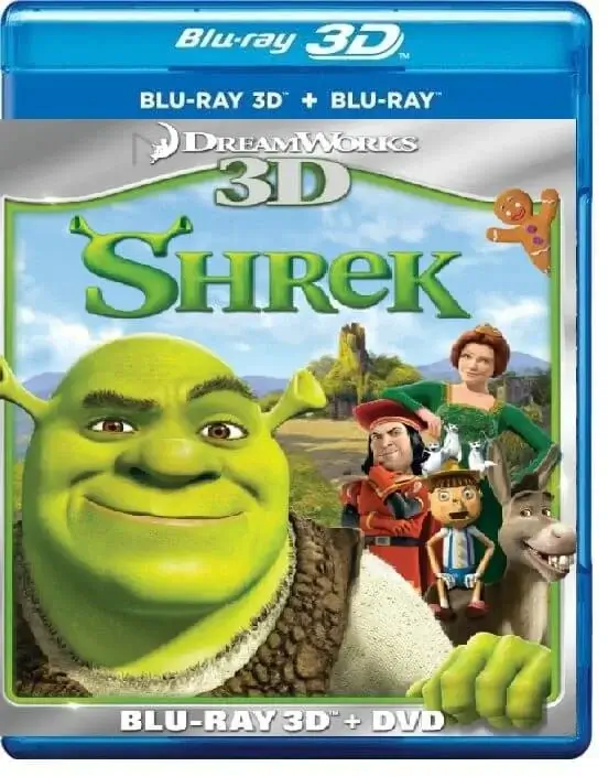 Shrek 3D Blu Ray 2001