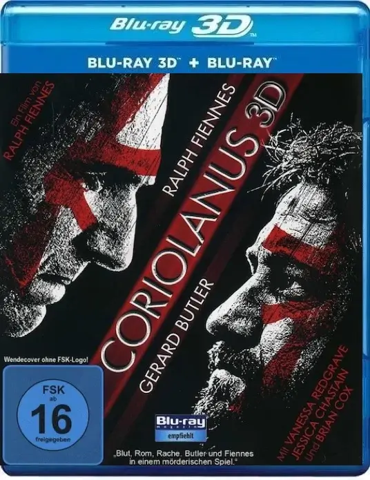 Coriolanus 3D Blu Ray 2011