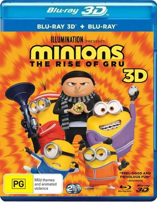 Minions: The Rise of Gru 3D Blu Ray 2022