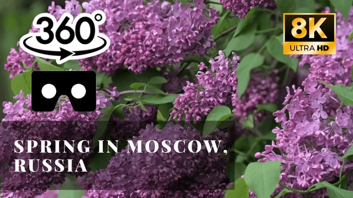 Spring in Moscow, Russia VR 360