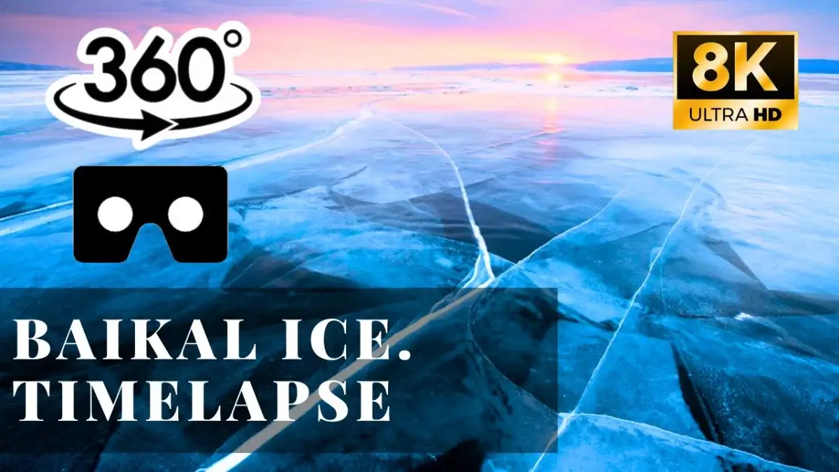 Baikal Ice. Timelapse VR 360