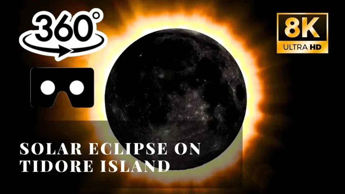 Solar eclipse on Tidore island VR 360
