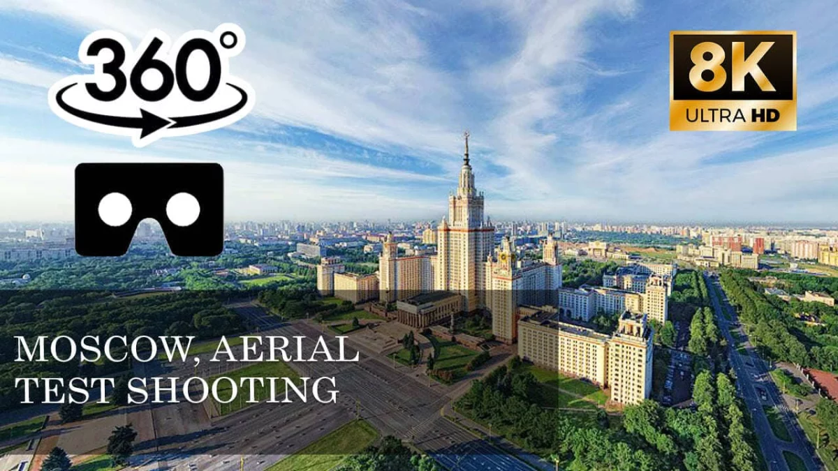 Moscow, Aerial test shooting VR 360