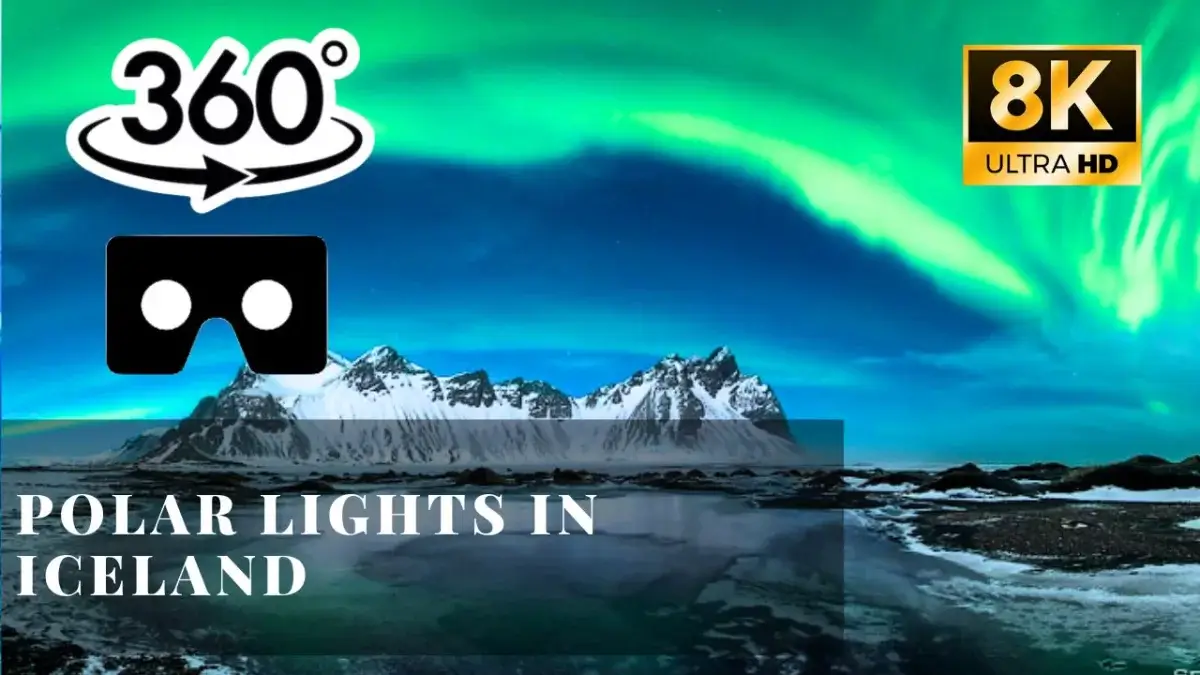 Polar lights in Iceland VR 360