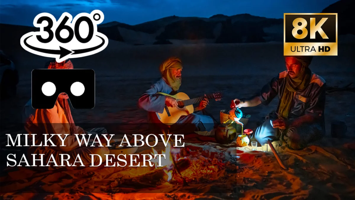 Milky Way above Sahara Desert VR 360