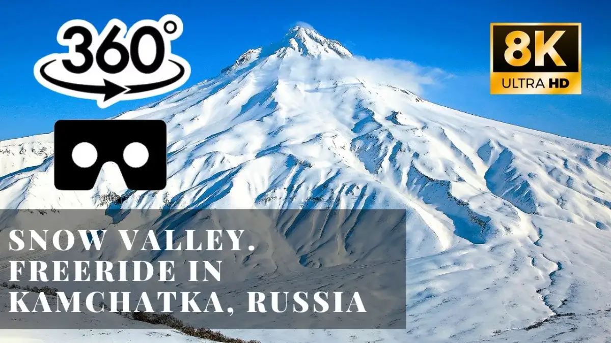 Snow Valley. Freeride in Kamchatka, Russia VR 360