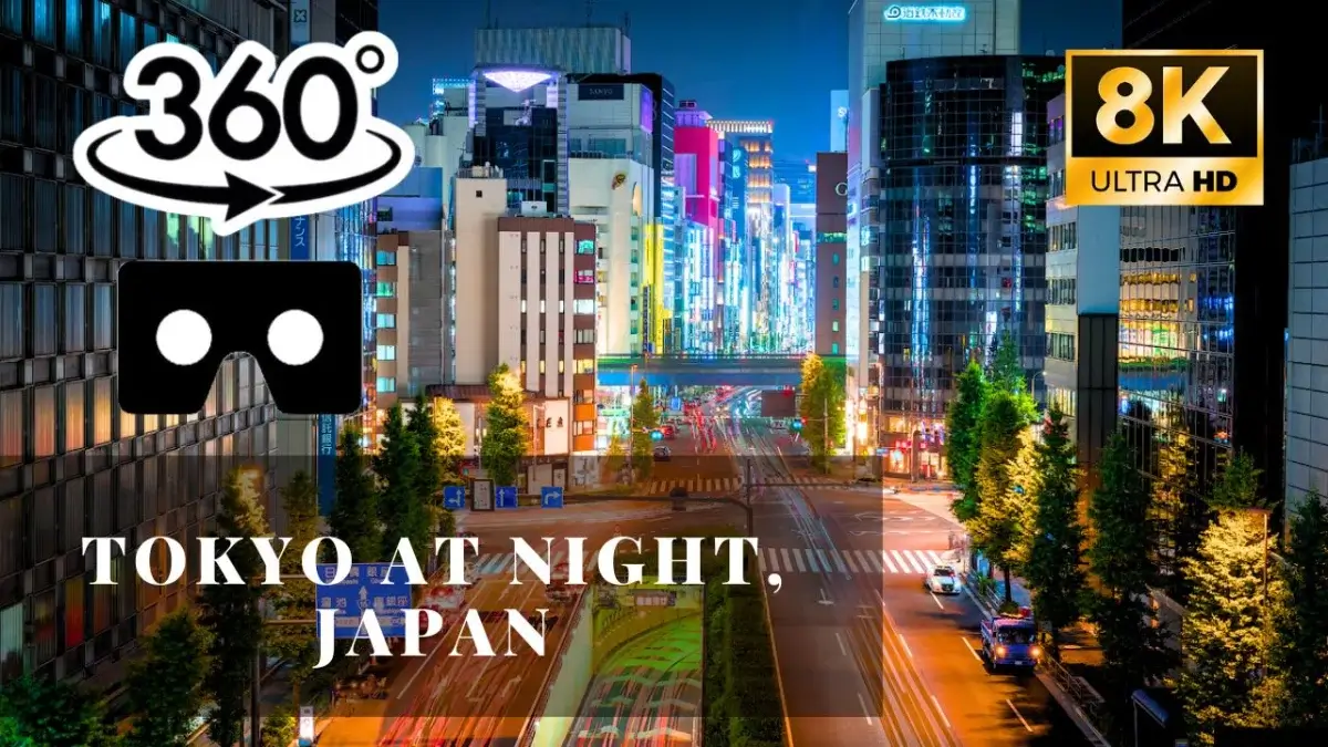 Tokyo at night, Japan VR 360