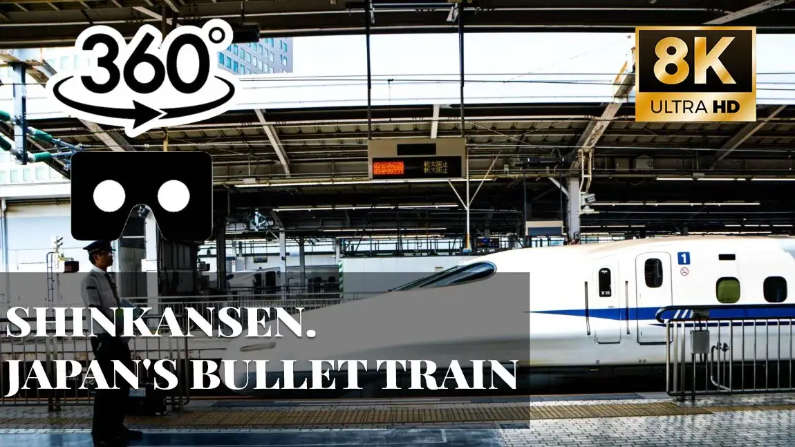Shinkansen. Japan's bullet train VR 360
