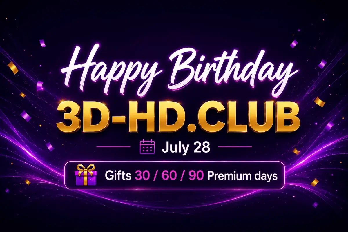 We’re 8 years old! 🎉 Happy Birthday, 3D-HD.CLUB